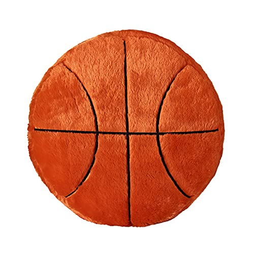 JYCRA Kreatives Ballkissen, Weicher Plüschball, Fußballkissen, Sofa-Wurfkissen, Kissen in Basketballform(Basketball) von JYCRA