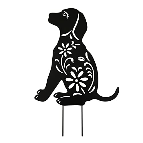 JYCRA Metall-Hunde-Gartenstatue, Hunde-Dekoration, Silhouette, Pfahl, Tier, Dekorative Gartenpfähle, Hof, Rasen, Ornamente, Zuhause Im Freien(#1) von JYCRA