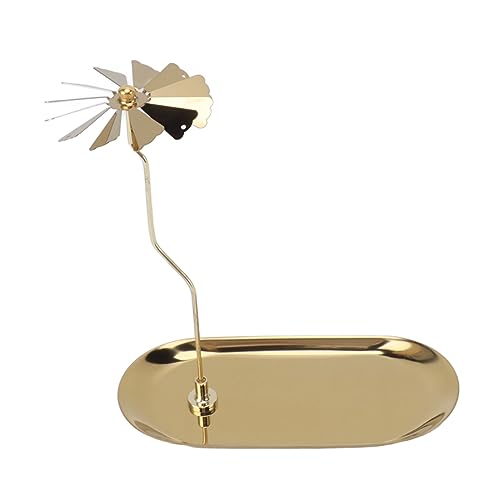 JYCRA Rotierender Kerzenständer, Drehbarer Kerzenhalter mit Ovalem Metalltablett, Goldenes Rotierendes Kerzenhalter-Set für Hochzeit, Weihnachtsfeier JYCRA Rotierender Kerzenständer, Drehbarer Kerzenhalter mit Ovalem Metalltablett, Goldenes Rotierendes Kerzenhalter-Set für Hochzeit, Weihnachtsfeier von JYCRA