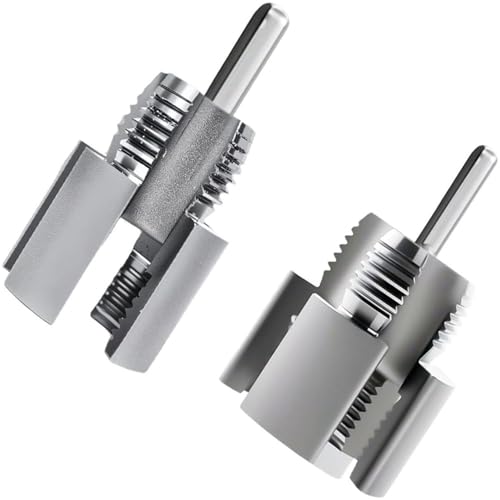 Integrated Internal & External Pipe Threading Tool, 2pcs, 1/2" (DN15) and 3/4" (DN20), Pipe Thread Cutting Tool, PVC Thread Maker Tool For Electric Drill, Rethreading Tool (Silber) von JYEVERC