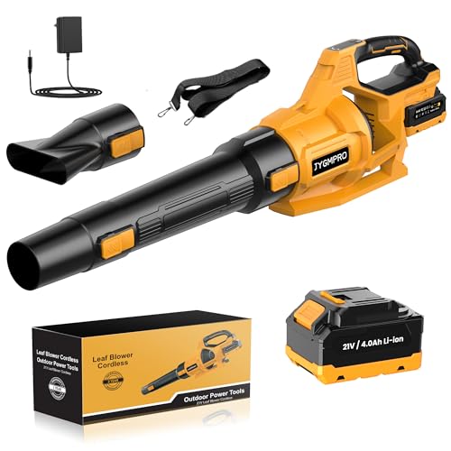 JYGMPRO Laubbläser Akku, Elektrischer Laubbläser 21V mit 4,0Ah Akku, 3 Einstellbare Geschwindigkeiten, 2 Verlängerungsdüsen, Schultergurt für Gartenreinigung, Schnee, Staub und Auto JYGMPRO Laubbläser Akku, Elektrischer Laubbläser 21V mit 4,0Ah Akku, 3 Einstellbare Geschwindigkeiten, 2 Verlängerungsdüsen, Schultergurt für Gartenreinigung, Schnee, Staub und Auto von JYGMPRO