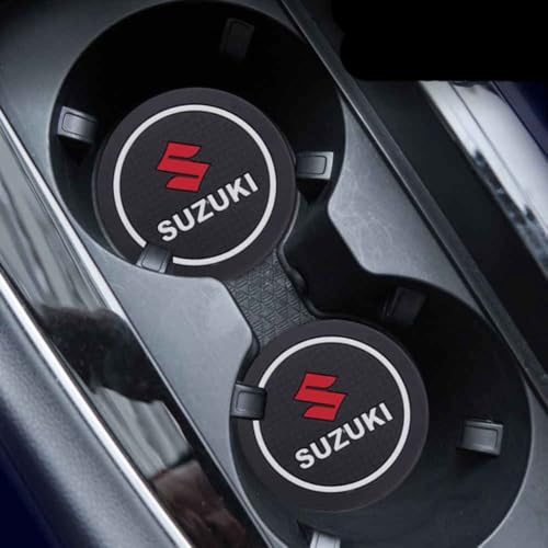 JYHBAQWN 2 Stück Auto Untersetzer, für Suzuki Jimny(Manual) JB64W JB74W 2018-2024 Auto Anti Rutsch Anti Staub Bechermatten Konsolen Getränkehalter Untersetzer Innenzubehör von JYHBAQWN