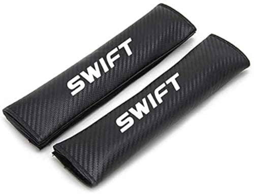JYHBAQWN 2 Stück Carbon Autositzgurtpolster, für Suzuki Swift Abnehmbar Waschbar Auto Gurtpolster Sicherheitsgurt BüGel Gurtschutz, Bequem und Geschmeidig Auto Innere ZubehöR von JYHBAQWN