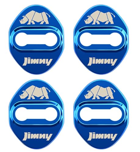 JYHBAQWN 4 Stück Auto Türschlossabdeckung für Suzuki Jimny Autotür Riegel Abdeckung Anti Rost Schutzhülle Auto Styling Zubehör,normal-Blue Style von JYHBAQWN