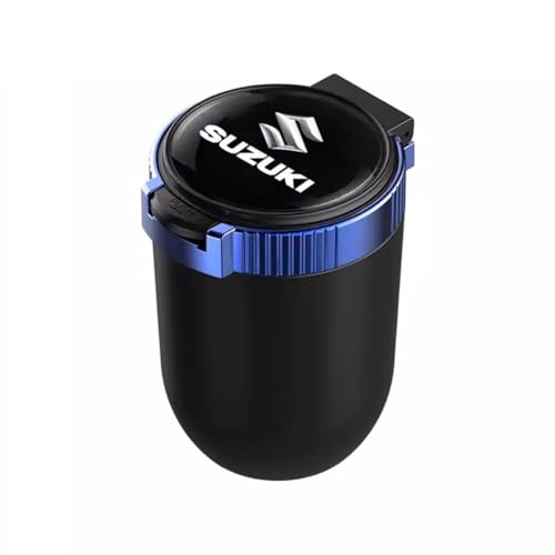 JYHBAQWN Aschenbecher für Suzuki S-Cross III 2021-,Auto Aschenbecher Auto Aschenbecher mit Deckel Tragbare Auto Rauchfreien Aschenbecher Zigarette Aschenbecher,normal-Blue von JYHBAQWN