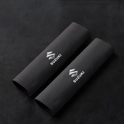 JYHBAQWN Auto Sicherheitsgurt Schulterpolster, für Suzuki Fengyu Qiyue Tianyu Vitra Swift Gurtschutz Abnehmbare Schützt Hals Schulter Auto Innere Styling ZubehöR,normal-1 Pair Gentleman Black von JYHBAQWN
