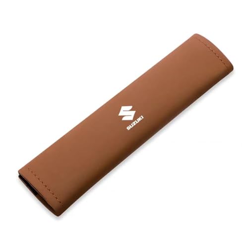 JYHBAQWN Auto Sicherheitsgurt Schulterpolster, für Suzuki Swift refits Fengyu Alto Tianyu Vitra Gurtschutz Abnehmbare Schützt Hals Schulter Auto Innere Styling ZubehöR,normal-Light Brown von JYHBAQWN