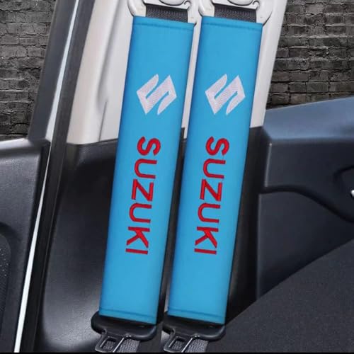 JYHBAQWN Auto Sicherheitsgurt Schulterpolster, für Suzuki Swift refits Fengyu Alto Tianyu Vitra Gurtschutz Abnehmbare Schützt Hals Schulter Auto Innere Styling ZubehöR,normal-Suzuki Blue von JYHBAQWN