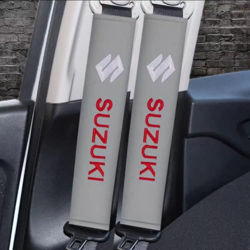 JYHBAQWN Auto Sicherheitsgurt Schulterpolster, für Suzuki Swift refits Fengyu Alto Tianyu Vitra Gurtschutz Abnehmbare Schützt Hals Schulter Auto Innere Styling ZubehöR,normal-Suzuki Gray von JYHBAQWN