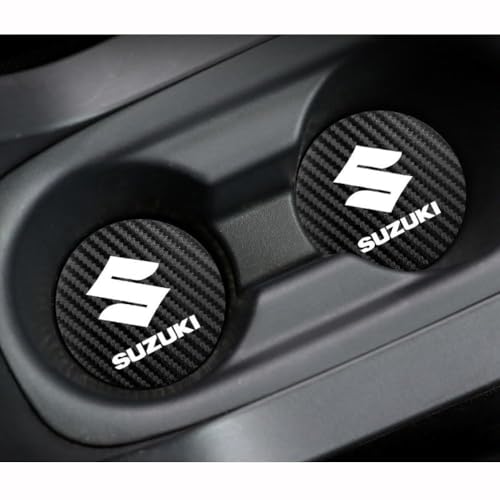 JYHBAQWN Auto Untersetzer, für Suzuki Jimny SX4 Swift Auto Anti Rutsch Anti Staub Bechermatten Konsolen Getränkehalter Untersetzer Innenzubehör von JYHBAQWN
