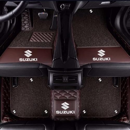JYHBAQWN Full Coverage Auto Leder Fußmatten für Suzuki Solio 2018 2019 2020 2021 2022 2023 2024 Allwetter Antirutschmatte Anpassen Teppiche Fussmatten Protection Zubehör von JYHBAQWN