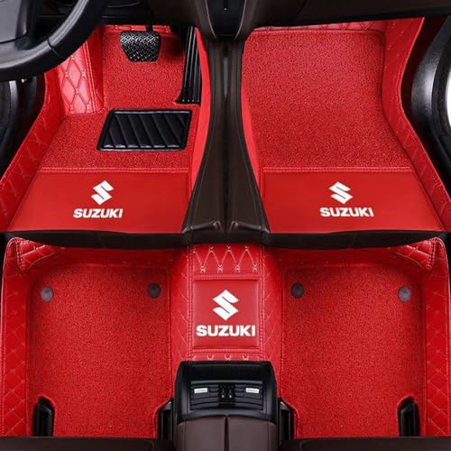 JYHBAQWN Full Coverage Auto Leder Fußmatten für Suzuki Vitara 2016 2017 2018 2019 2020 2021 2022 2023 2024 Allwetter Antirutschmatte Anpassen Teppiche Fussmatten Protection Zubehör von JYHBAQWN
