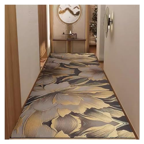 teppich läufer flur teppichläufer 8 Mm Dicke, Rutschfeste Teppichläufer Für Den Hausflur Mit Blumenmuster Und Rutschfester Unterlage, Innenbereich Hohe Verkehrsfläche Eingang Bereich Teppich Bodenmatt von JYHHCYS