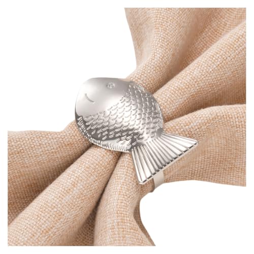 Serviettenringe 12 Stück Kleine Fisch Serviettenringe Hochzeit Tisch Ornamente Serviettenringe Hotel Dekoration Serviettenringe Papierhandtuch Ringe von JYHLSHO