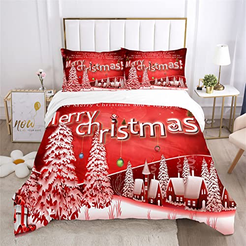 JYHTK Bettwäsche Weihnachten, Bettwäsche 135x200 Set 2tlg Kissenbezug 80x80, Winter bettwäsche kariert, Bettwäsche Set von JYHTK