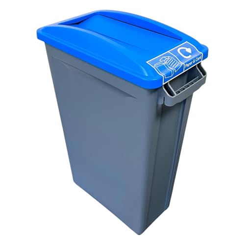 JYHUHGRG 60 Liter Slimline-Mülleimer mit Twist-Off-Deckel - praktischer Kunststoff-Mülleimer mit Steckclips, platzsparender Wertstoffbehälter für Haushalt, Büro und Küche,A von JYHUHGRG