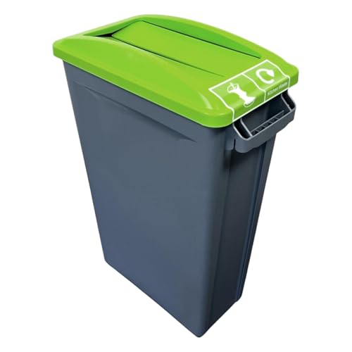 JYHUHGRG 60 Liter Slimline-Mülleimer mit Twist-Off-Deckel - praktischer Kunststoff-Mülleimer mit Steckclips, platzsparender Wertstoffbehälter für Haushalt, Büro und Küche,C von JYHUHGRG