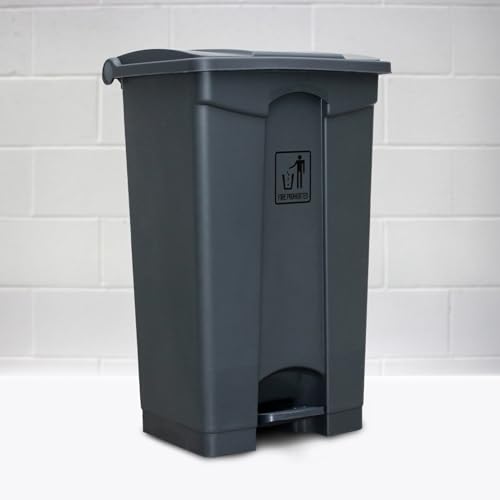 JYHUHGRG Sauberer, robuster Recycling-Mülleimer, grau, 30 l, 45 l, 68 l, Kunststoff, fußbetrieben, für den Innen- und Außenbereich, Küche, gewerblicher Mülleimer, medizinisches Re,30L von JYHUHGRG