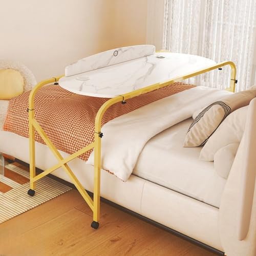 Bett Schreibtisch über Dem Bett Tisch mit Rädern Tisch über Dem Bett Schreibtisch über Bett Tisch Mobile Schreibtisch Bett Tisch mit Rädern Computer Tisch für Bett Tisch mit Rädern Höhe Einstellbar W von JYLSSKUK
