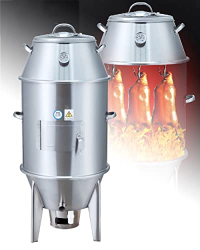 Charcoal Roast Duck Oven Cooker, 2 Tier Barbecu Grill Bbq Roast Türkei mit Abnehmbaren Regal und Haken für Ente Huhn Fleisch Mais Kartoffel Backen, JYLSSKUK von JYLSSKUK