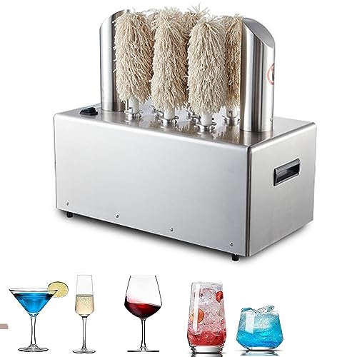 Kommerzieller Glaspolierer, 8 Köpfe Elektrische Weinglas-Poliermaschine mit Instant-Heizung und Trocknungsdesign, 550 Tassen Pro Stunde, für Weingläser/Champagnergläser, JYLSSKUK von JYLSSKUK