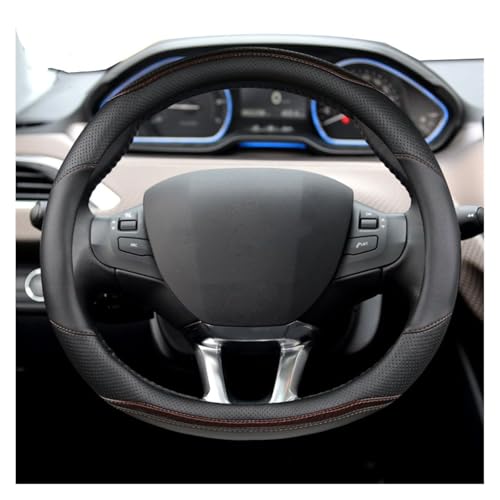 Lenkradabdeckungen für Peugeot 208 2012~2018 für Peugeot 308 2014~2021 2008 2013~2018 Auto-Lenkradabdeckung Carbon-Leder Auto-Lenkradabdeckung (Schwarz), JYLSSKUK, braun von JYLSSKUK