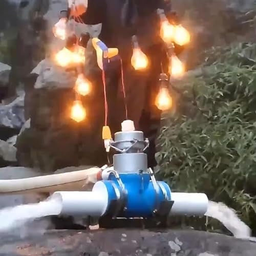 Permanentmagnet Bürstenlose Motor Fernbedienung Wasserturbinengenerator, Wasser-Hydro-Generator Batterie Aufladen Mikro-Hydroelektrischer Generator für Garten, JYLSSKUK Permanentmagnet Bürstenlose Motor Fernbedienung Wasserturbinengenerator, Wasser-Hydro-Generator Batterie Aufladen Mikro-Hydroelektrischer Generator für Garten, JYLSSKUK von JYLSSKUK