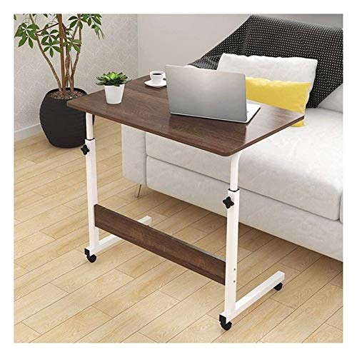 Tisch Räder Bedside Desk Cshaped Base Laptop Schreibtisch Home Office Klappklammer Tisch Laptop Tisch Genießen Sie auf Dem Bequemen Bett Leichte und Flexible Räder Beistelltisch Comf, Eiche Farbe, 60 von JYLSSKUK