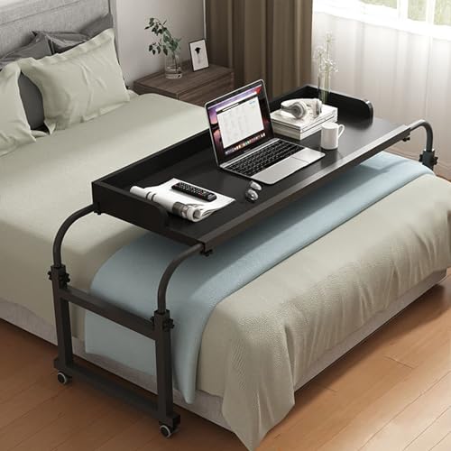 Tisch Räder Tisch mit Rädern, Höhe Einstellbar 6595Cm Computer Schreibtisch Steharbeitsplatz Food Tray Schreibtisch Rolltisch für zu Hause und Twin/Full/Queen/King Size Bettgestell (Col, Weiß, ein, Tisch Räder Tisch mit Rädern, Höhe Einstellbar 6595Cm Computer Schreibtisch Steharbeitsplatz Food Tray Schreibtisch Rolltisch für zu Hause und Twin/Full/Queen/King Size Bettgestell (Col, Weiß, ein, von JYLSSKUK