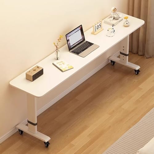 Tischräder 47.2/59In Sitzständertisch, Moderner Computertisch, Ergonomischer Verstellbarer Schreibtisch, Moderner Schreibtisch über Dem Bett, für Kleine Räume Zuhause (Weiß L150 X W60 X H68103Cm), We Tischräder 47.2/59In Sitzständertisch, Moderner Computertisch, Ergonomischer Verstellbarer Schreibtisch, Moderner Schreibtisch über Dem Bett, für Kleine Räume Zuhause (Weiß L150 X W60 X H68103Cm), We von JYLSSKUK