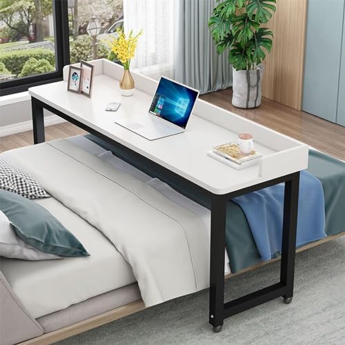 Tischräder Tisch Schreibtisch Crossbed Laptop Auto, Metall Schreibtisch Beine, Tragbarer Schreibtisch mit Beweglichen Rädern, Computer Schreibtisch für zu Hause (Stil 1 L120 X W40 X H80Cm), Stil 5. L von JYLSSKUK