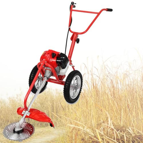 Tragbare Unkrautmaschine, Tragbare Hand-Push-Benzin-Rasenmäher, Elektrische Unkrautfresser, Maschine Haushalt Push Mower, für Garten, Rasen, Hof, JYLSSKUK von JYLSSKUK