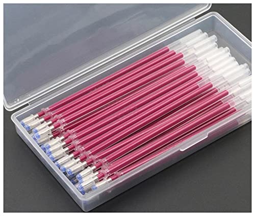JYMALISA Kreide 40 stücke Wärme löschbare Stift Hochtemperatur Verschwinden stoffmarkierung Nachfüllungen mit Aufbewahrungsbox Stoffhandwerk Schneiderung Zubehör Täfelchen Kreide(40pcs Red with Box) von JYMALISA