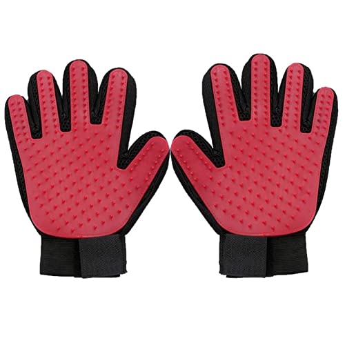 Reinigungshandschuhe Haustier Katze Haarentferner Handschuh Hund Hundepflege Bäder Reinigung Kamm Handschuh Deehedding Remover Massagebürste Pet Supplies Accessoires Reinigungshandschuh(Left hand,Blue von JYMALISA