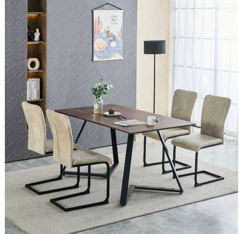 JYMTOM Esszimmerstuhl Esstisch und Stühle, Küche, Wohnzimmer, Konferenzraum (2er Set) (2 St), Beige von JYMTOM