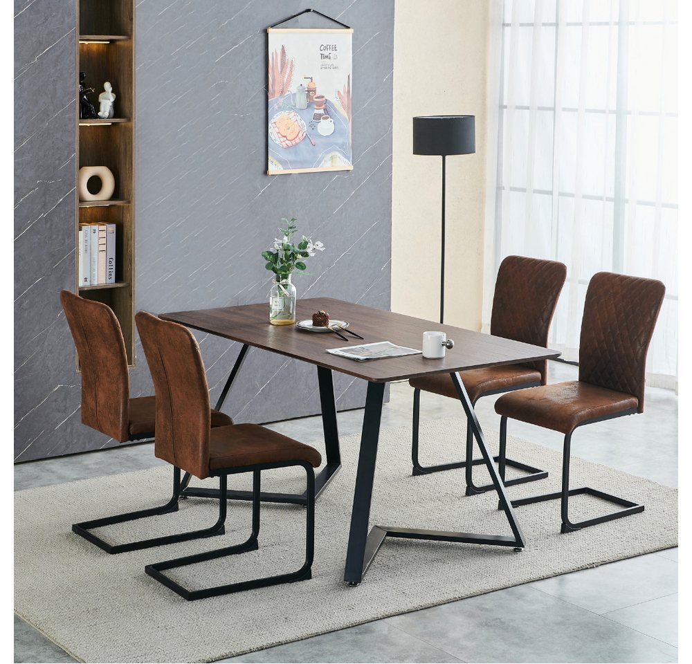 JYMTOM Esszimmerstuhl Esstisch und Stühle, Küche, Wohnzimmer, Konferenzraum (2er Set) (2 St), Braun von JYMTOM