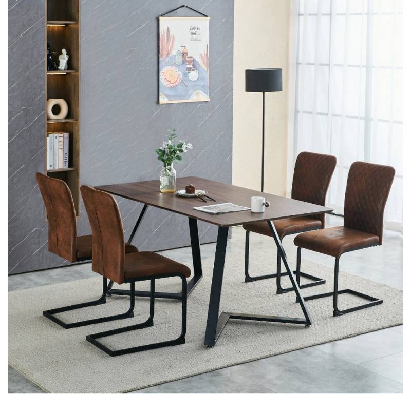 JYMTOM Esszimmerstuhl Esstisch und Stühle, Küche, Wohnzimmer, Konferenzraum (2er Set) (2 St), Braun von JYMTOM