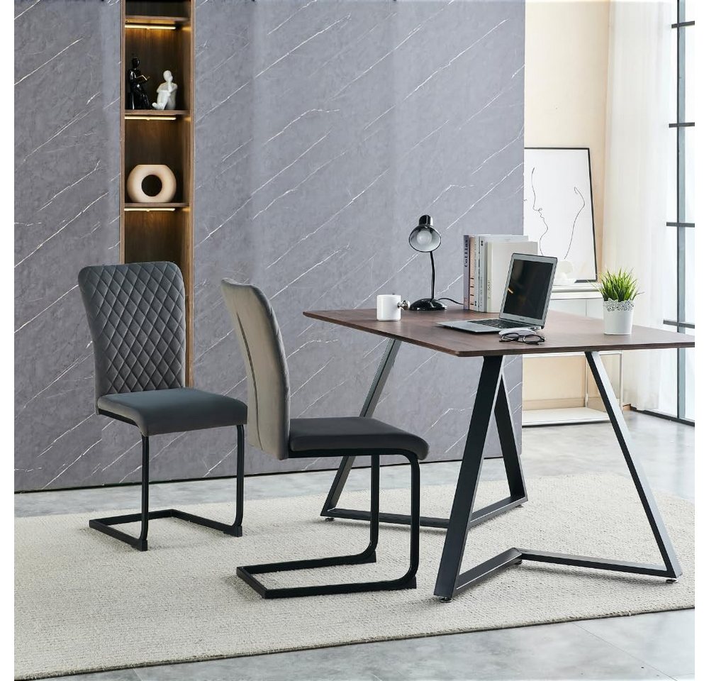 JYMTOM Esszimmerstuhl Esstisch und Stühle, Küche, Wohnzimmer, Konferenzraum (2er Set) (2 St), Grau von JYMTOM