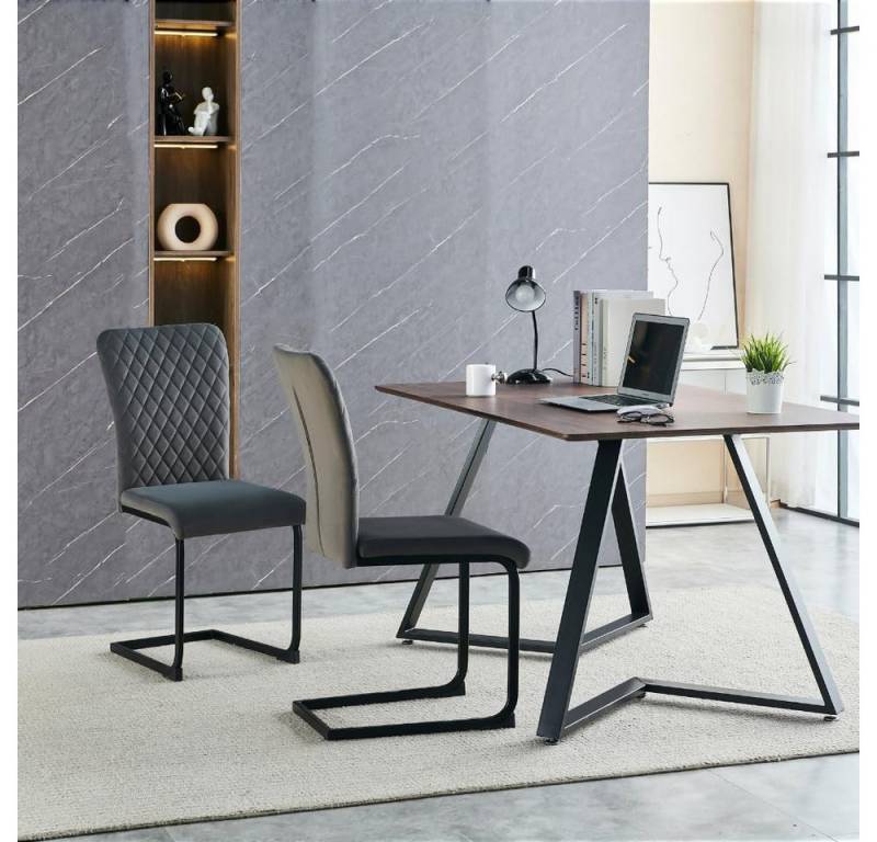 JYMTOM Esszimmerstuhl Esstisch und Stühle, Küche, Wohnzimmer, Konferenzraum (2er Set) (2 St), Grau von JYMTOM
