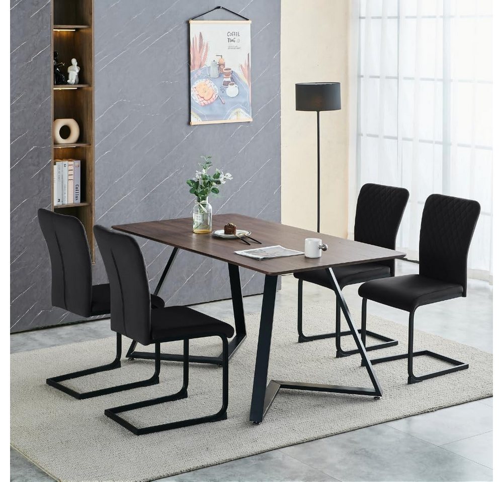JYMTOM Esszimmerstuhl Esstisch und Stühle, Küche, Wohnzimmer, Konferenzraum (2er Set) (2 St), Schwarz von JYMTOM