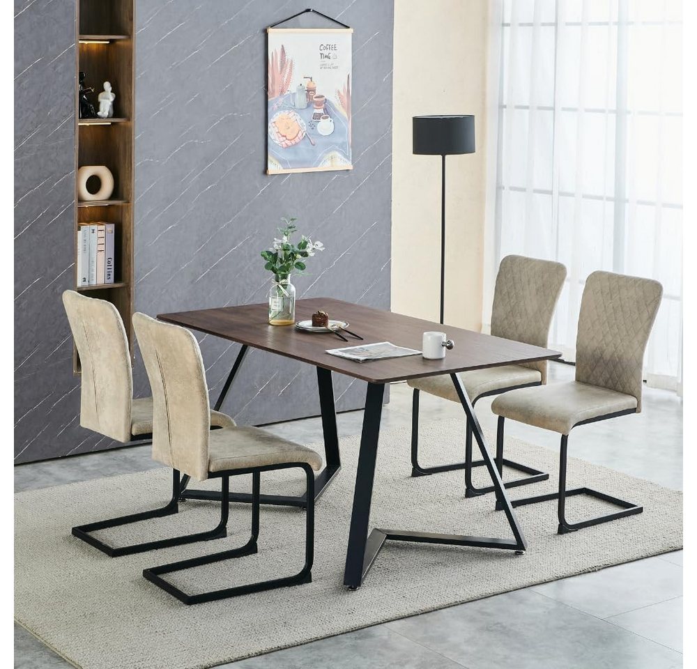 JYMTOM Esszimmerstuhl mit Bezügen, Küche, Wohnzimmer, Konferenzraum (4 St), Beige von JYMTOM