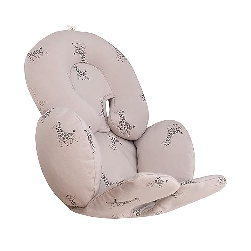 JYOKO Kids Sitzverkleinerer Antiallergikum Universal Baby 100% Baumwolle (Giraffe, Enthält eine Kopf- und eine Körperstütze, 2 Stück) von JYOKO