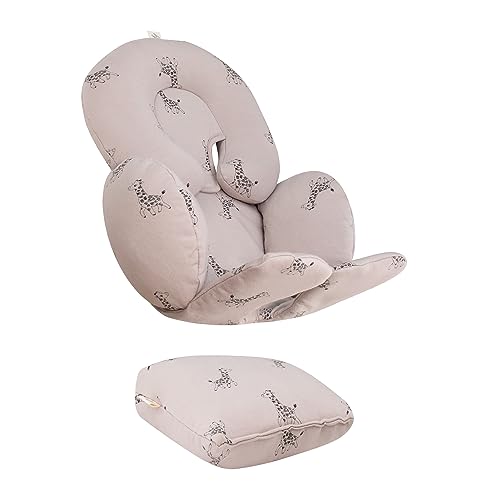 JYOKO Kids Sitzverkleinerer Antiallergikum Universal Baby 100% Baumwolle (Giraffe, Enthält Kopf-, eine Körper- und eine Rückenstütze, 3 Stück) von JYOKO