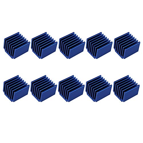 Jopto 10 Stück 3D Drucker Teile Upgrade Stepper Motor Treiber Kühlkörper Aluminium für Raspberry Pi LV8729 A4988 DRV8825 TMC2208 TMC2100 Treiber Blau Jopto 10 Stück 3D Drucker Teile Upgrade Stepper Motor Treiber Kühlkörper Aluminium für Raspberry Pi LV8729 A4988 DRV8825 TMC2208 TMC2100 Treiber Blau von Jopto