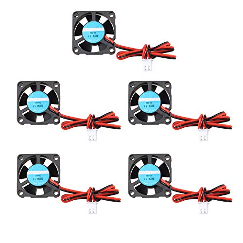 Jopto 3D-Drucker-Ventilator, 12 V DC, Mini, leiser Lüfter, 30 x 30 x 10 mm, mit 28 cm Kabel für 3D-Drucker, Extruder, Hotend, Makerbot MK7, MK8, CPU Chip Arduino, 5 Stück Jopto 3D-Drucker-Ventilator, 12 V DC, Mini, leiser Lüfter, 30 x 30 x 10 mm, mit 28 cm Kabel für 3D-Drucker, Extruder, Hotend, Makerbot MK7, MK8, CPU Chip Arduino, 5 Stück von Jopto