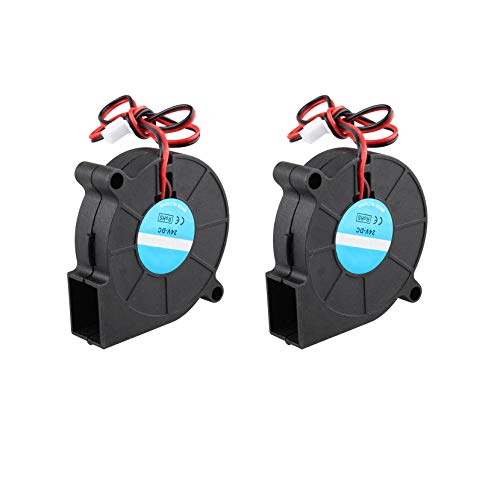 Jopto Kühlgebläse für 3D-Drucker, DC 24 V, 50 x 50 x 15 mm, 5015, 2-poliges Zubehör, Hot-End-Extruder für RepRap i3 3D Drucker, Kühler, Kühlkörper, 2 Stück Jopto Kühlgebläse für 3D-Drucker, DC 24 V, 50 x 50 x 15 mm, 5015, 2-poliges Zubehör, Hot-End-Extruder für RepRap i3 3D Drucker, Kühler, Kühlkörper, 2 Stück von Jopto