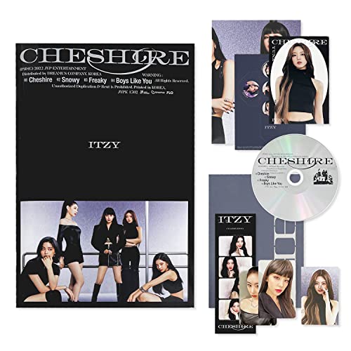 ITZY - [CHESHIRE] (STANDARD - A Ver.) Photobook + Photocard + CD-R + Lyric Paper + Neon Photocard + 4-Cut Film + Photo Cube + Clear Photocard + Poster + 2 Pin Button Badges + 4 Extra Photocards von JYP Ent.