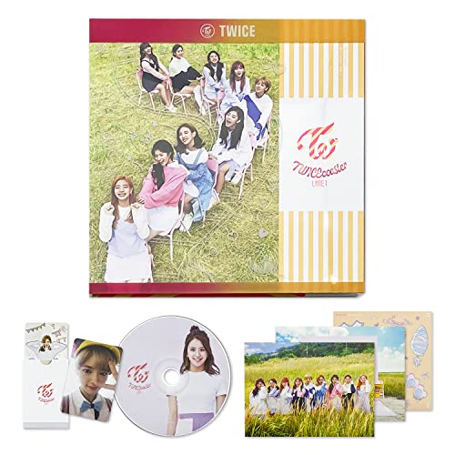TWICE - [3rd Mini Album] -TWICECOASTER : LANE 1- Photobook + Sticker + 2 Photos + CD-R + Selfie Photo Card + Hologram TT Photo Card - Apricot von JYP Ent.