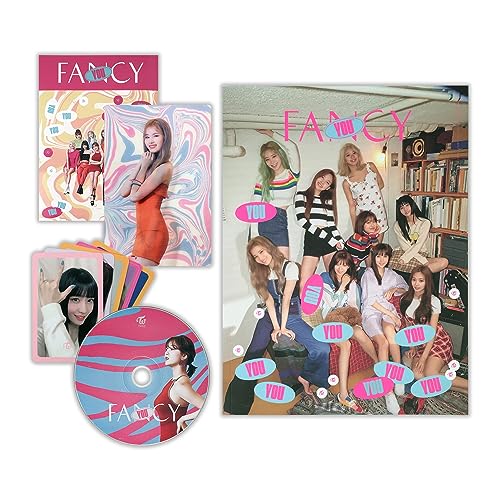 TWICE - 7th Mini Album [FANCY YOU] (C ver.) CD + Photobook + Lenticular Card + Photocards + Sticker + 2 Pin Button Badges von JYP Ent.