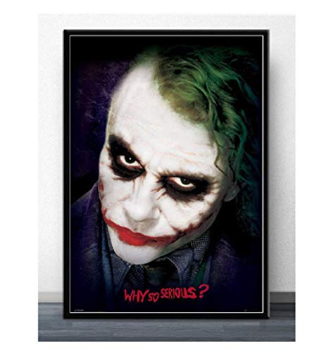 JYSHC Leinwand Druck Film Joker Heath Ledger Poster Und Drucke Wandkunst Bilder Vintage Poster Dekoration Bt16Wy 40X60Cm Kein Rahmen von JYSHC